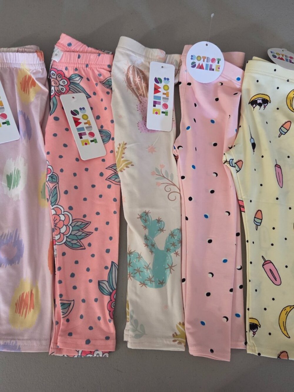 Dot Dot Smile Leggings Girl's 2T Toddler 5pc Lot Bundle Stretch Pants NWT